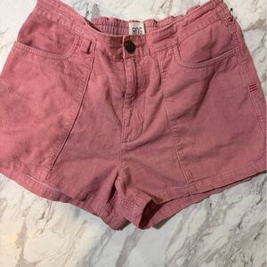 Men vintage style pink corduroy shorts